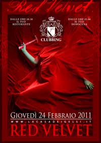 Red Velvet - Velluto Rosso - serata a tema con cen