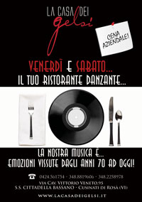 Ristorante danzante venerdì e sabato