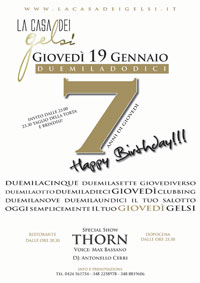 Festa compleanno giovedì Gelsi