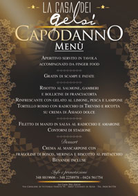 Menu Cenone Ultimo dell'Anno 2012 Bassano del Grap
