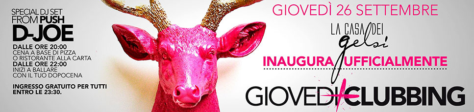 Giovedì Clubbing settembre 2013