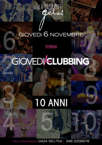 Giovedì Clubbing alla Casa dei Gelsi