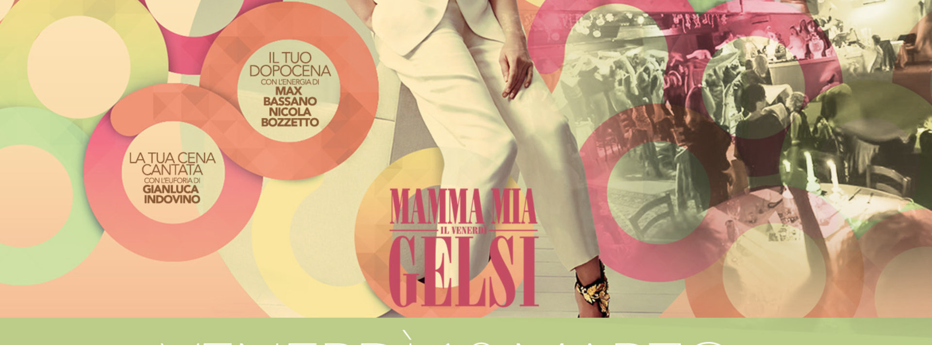 Cena cantata Mammamia Gelsi venerdi 18 marzo 2016 