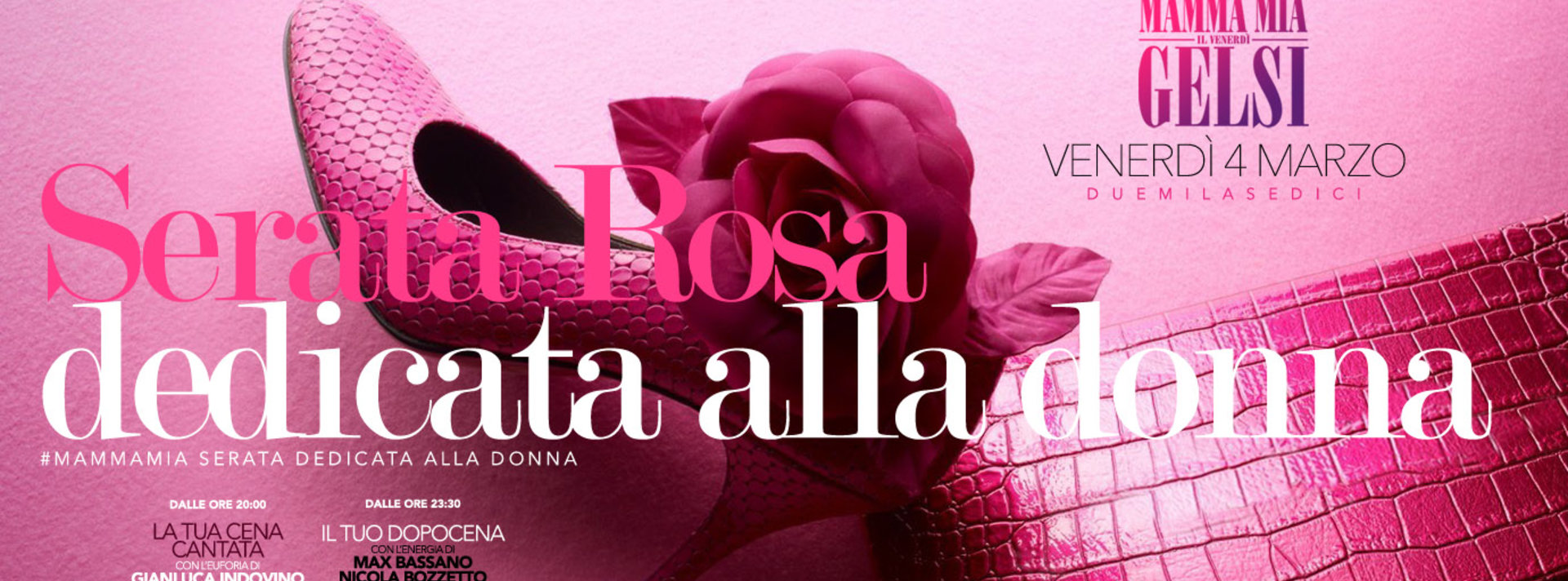 Serata rosa festa della donna 4 marzo 2016 mammami