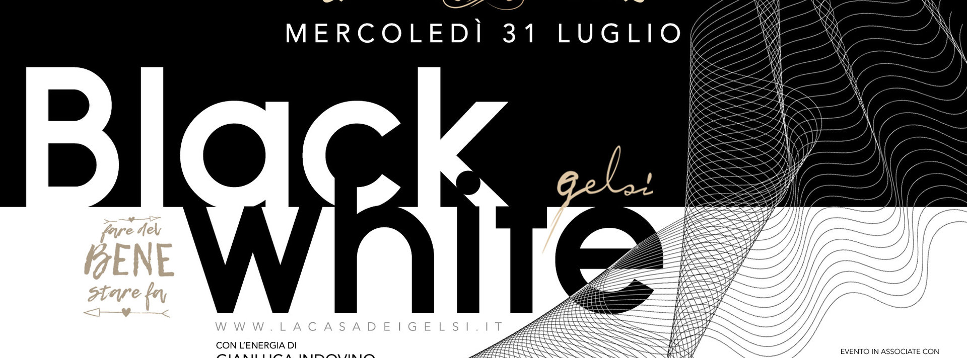Cena beneficenza Black & White