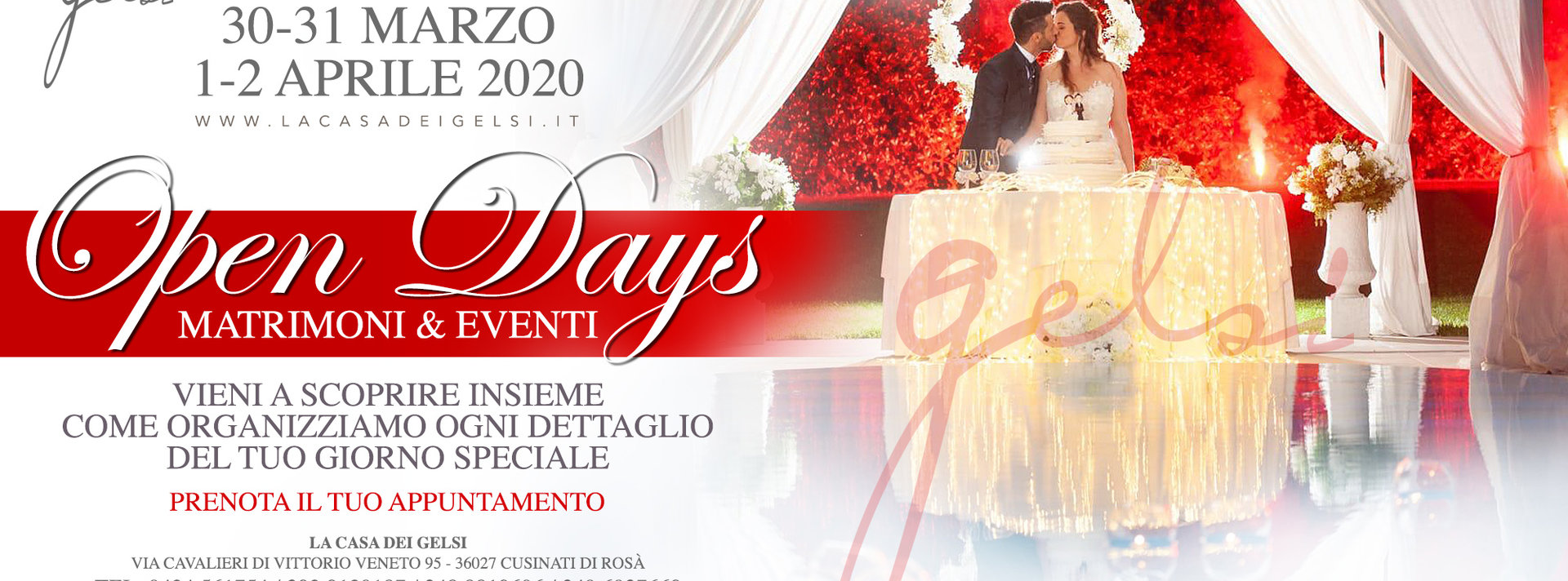 Open day matrimoni 2020 alla Casa dei Gelsi